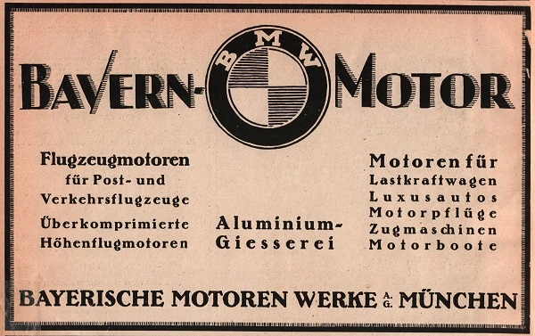 Affiche BMW de 1918.