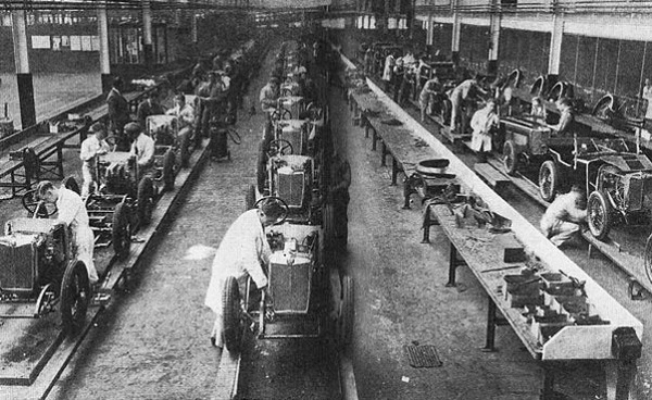 Chaîne de montage Ford en 1908