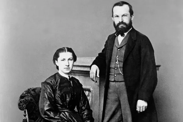 Gottlieb Daimler et sa femme Emma Kurz, 1875